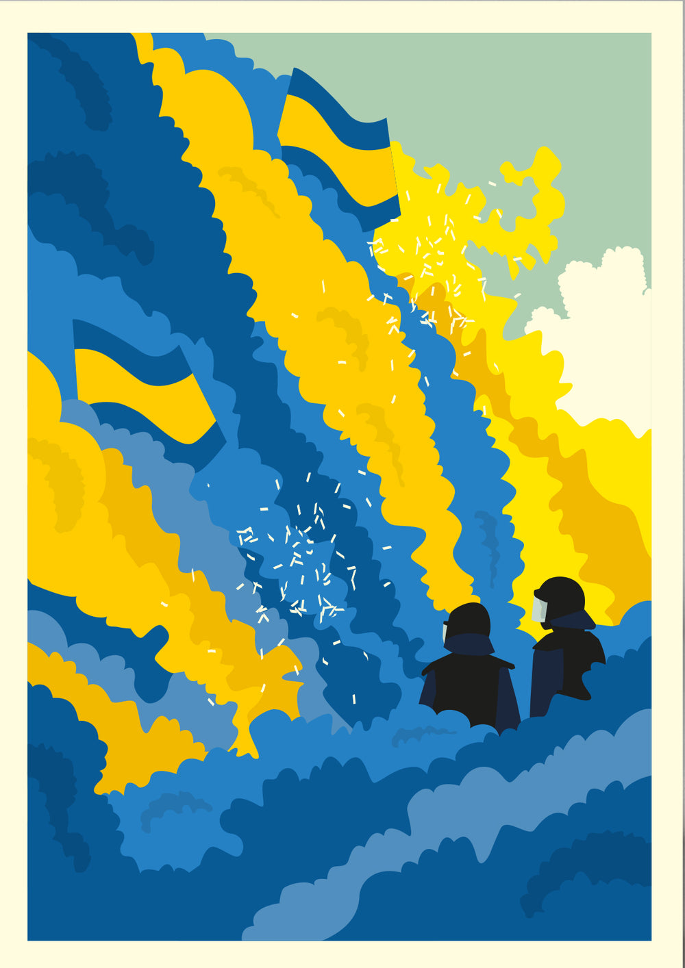 THE STANDS / blau-gelb