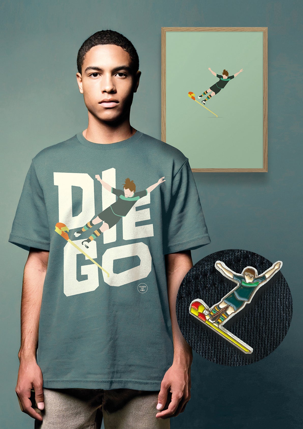 
                  
                    D I E G O Triple "Shirt, Print + Pin"
                  
                